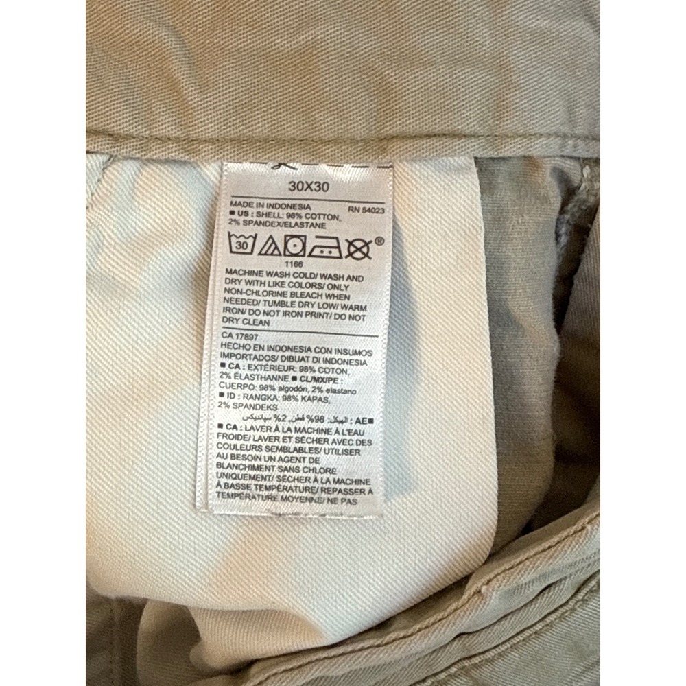 Old Navy Mens Ultimate Slim Built-In Flex Chino Pants Khaki Tan 30x30 Stretch - Picture 6 of 10